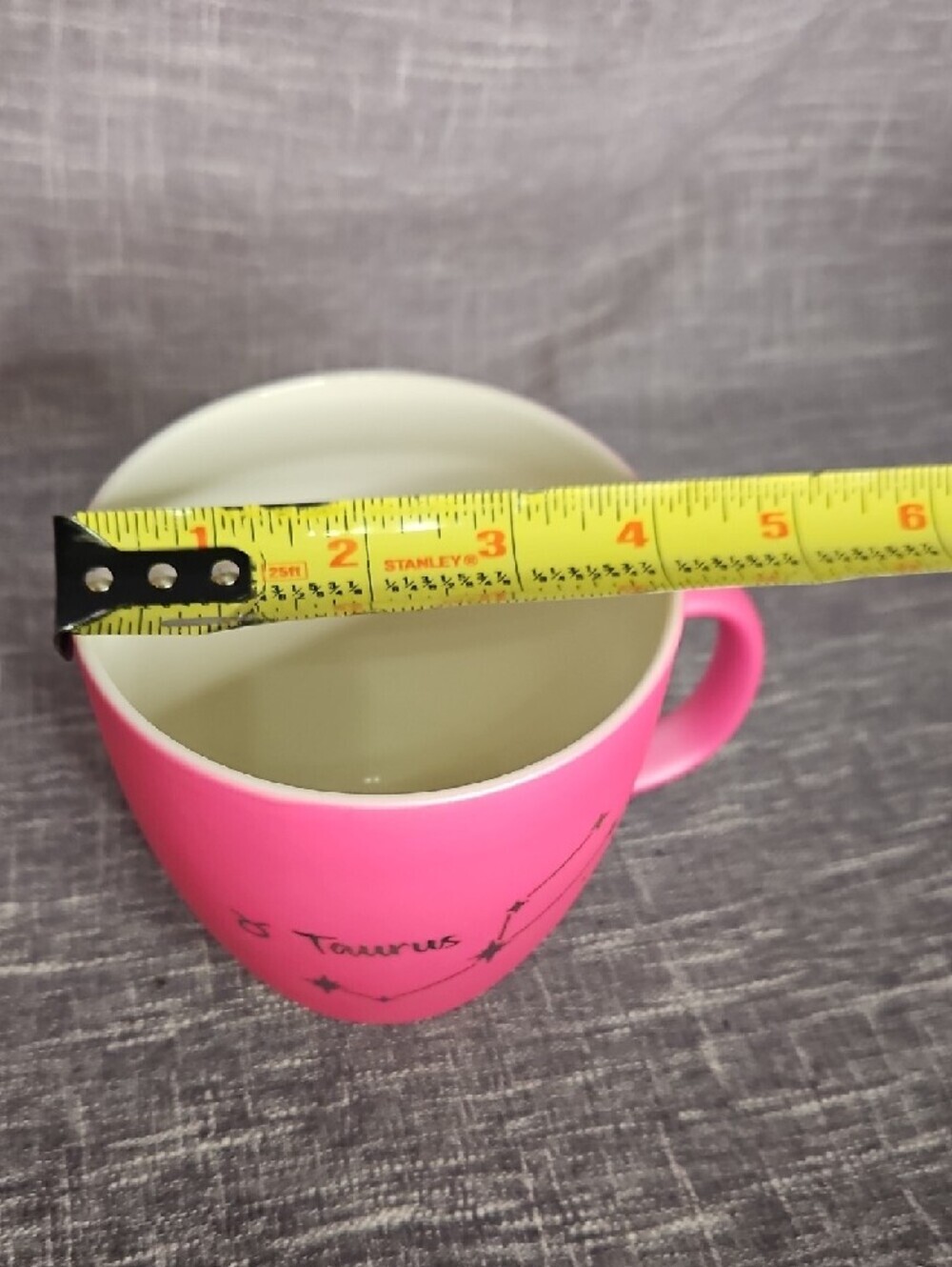 Taurus Constellation Ceramic Mug - Pink - Picture 7 of 7